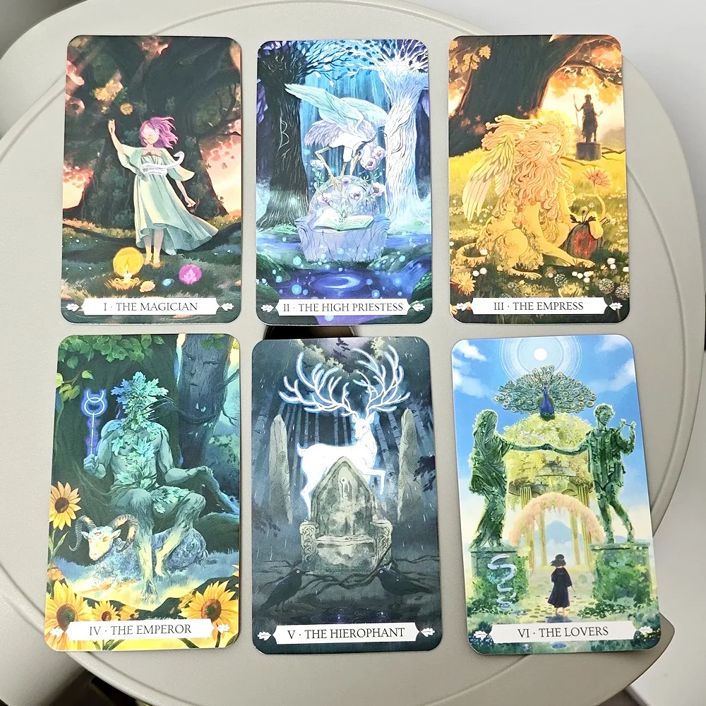 Under The Oak Tarot 10.3*6cm , Narrative Tarot Deck Mixes Real and Unreal, Fact and Fiction 78 Pcs Cards 4