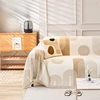 Universal Sofa Cover Winter Plush One-Piece Sofa Protector Nordic Sle Machine Washable for Three-Seater Sofa Dustproof 3