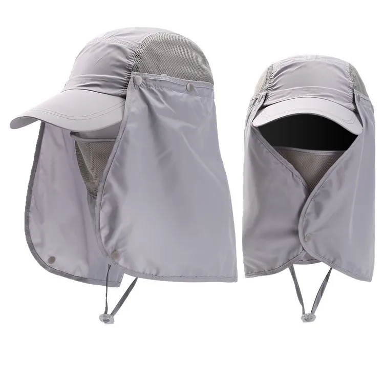 

Men Women UPF 50+ Sun Protection Hat Wide Brim Fishing Caps with Neck Flap