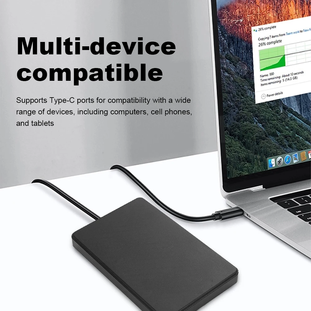 SATA SSD 인클로저 솔리드 스테이트 드라이브 인클로저 도구 무료 하드 드라이브 케이스, 2.5 인치 SSD용, 10Gbps 속도 하드 드라이브 인클로저