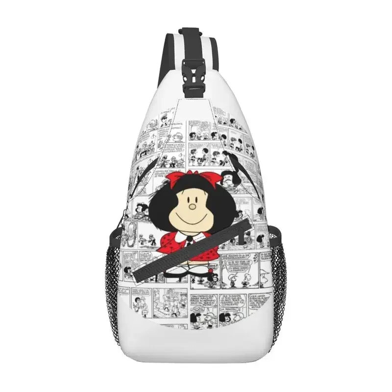 

Mafalda Cartoon Quino Comics Sling Chest Crossbody Bag Men Casual Shoulder Backpack for Hiking