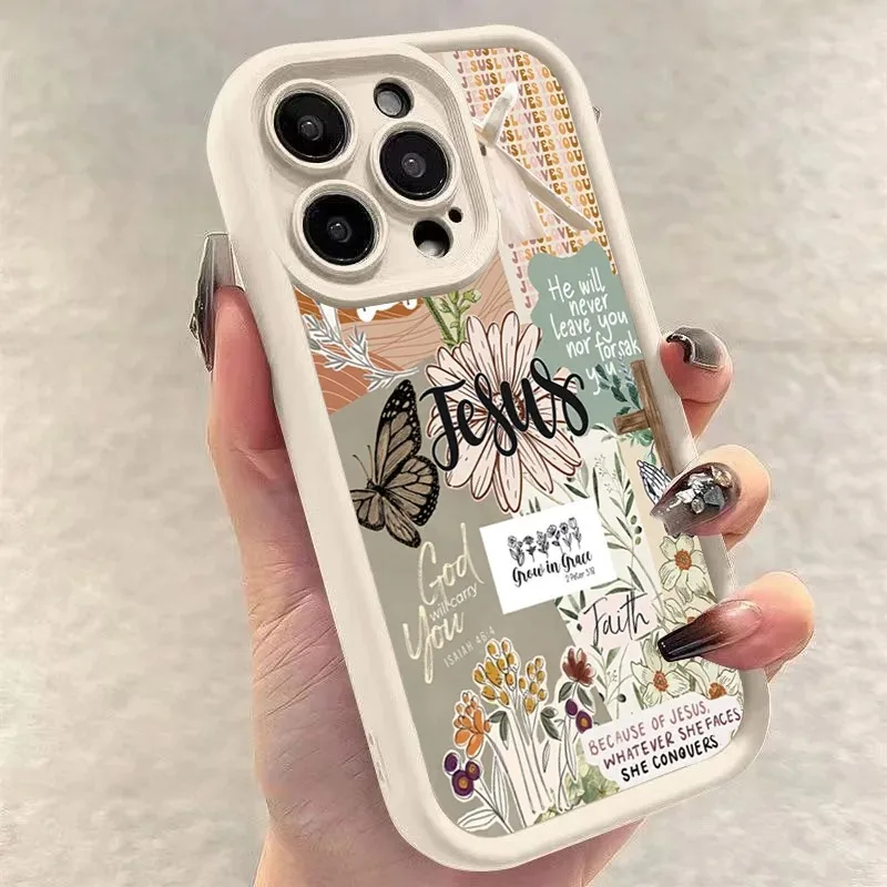 Divine Collage Pattern Thick Shockproof Phone Case - Protective and Stylish Cover