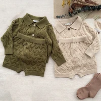 Baby Clothes Suit Toddler Girls Boys Suit Autumn Winter Children Clothing Boys Girls Baby Knit Sweater Cardigan + Shorts Suit