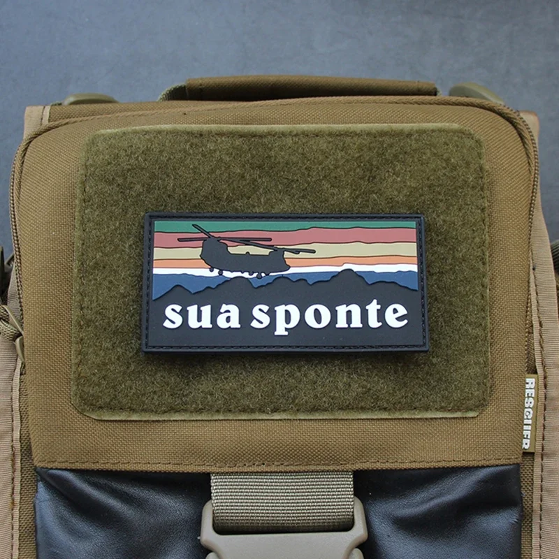 

3D PVC Sua Sponte Immediate Action Ranger Tactical Morale Badges on Backpack Military Armband Hook&Loop Patch Sticker