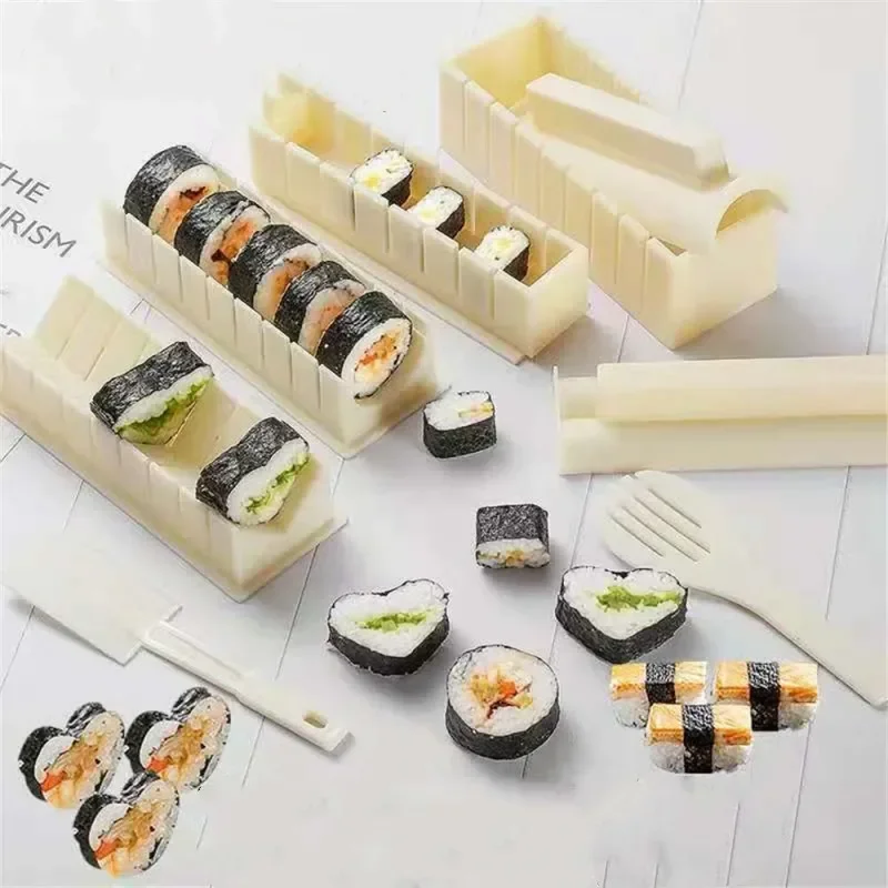 DIY Sushi Maker and Rice circular Mold Japanse Cake lovelike Mold  Multifunctionele Mould square Sushi Making Tool Set