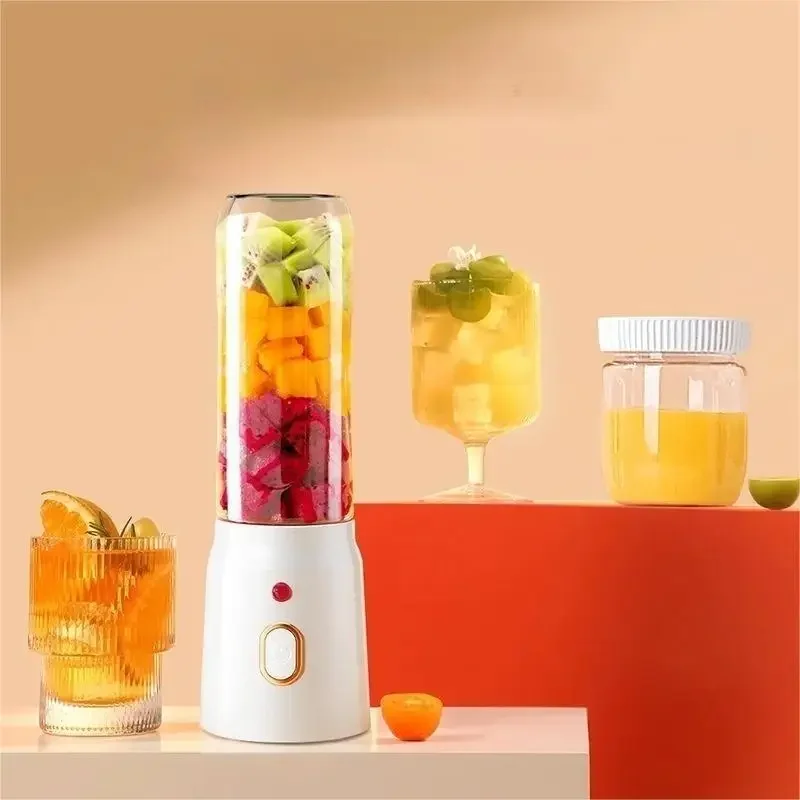 Portable Wireless Blender Electric Fruit Juicer Machine For Orange Ice Crushing 10 Blades Auxiliary Food Machine 1500mA Mixer 6