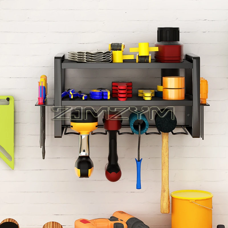 Electric Drill Tool Holder Wall Mount Power Tool Rack Organizer Wrench Tool Workshop Screwdriver Power Storage Shelf Accessories 2