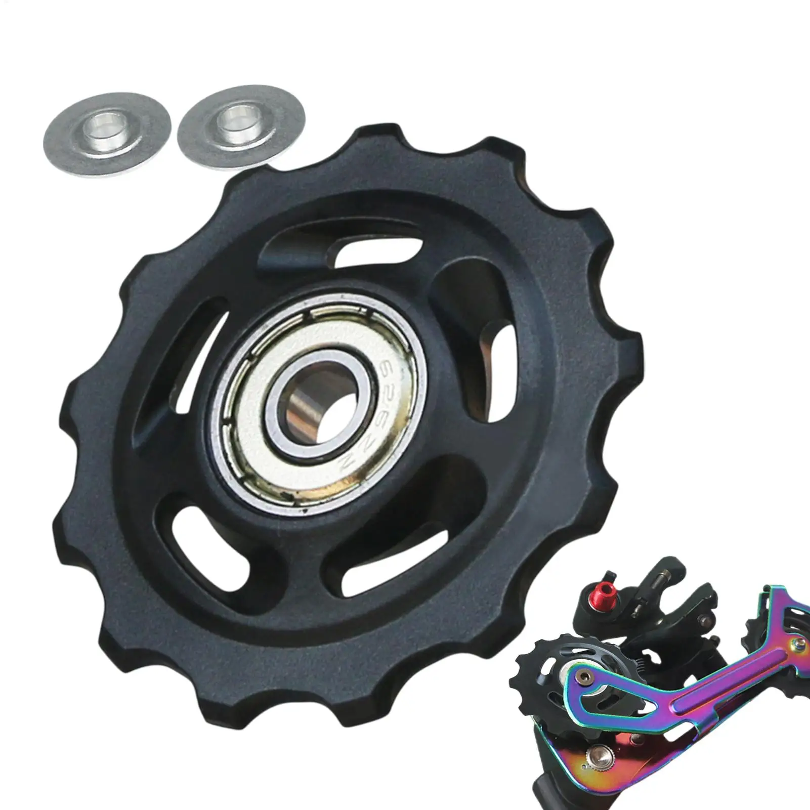 Mountain Bike Derailleur Pulley Mountain Bike Guide Roller Pulley Cycling Accessories Quick-Release Guide Roller For Road Biking