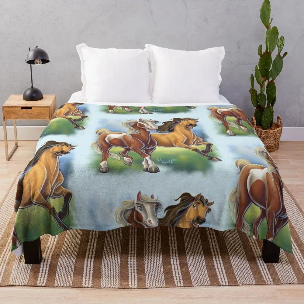 Spirit And Rain Throw Coperta Cute Plaid Fashion Divani Heavy Anime For Babies Coperte