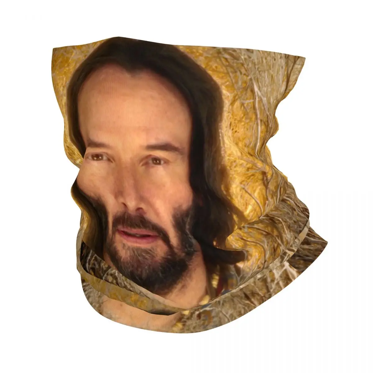 

Keanu Reeves Winter Headband Neck Warmer Women Men Hiking Camping Tube Scarf Famous Actor John Wick Face Bandana Gaiter