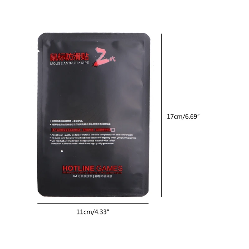Hotline Games Mouse Grip Tape DIY Version Self Adhesive Design Sweat Resistant Tape Pads Mouse Side Stickers P9JD mouse anti slip sticker