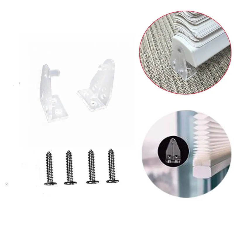 Window Rail Retainer 2 Pcs Hold Down Brackets Clear Plastic Blinds Hooks Blind Holder Replacements for Horizontal Blind