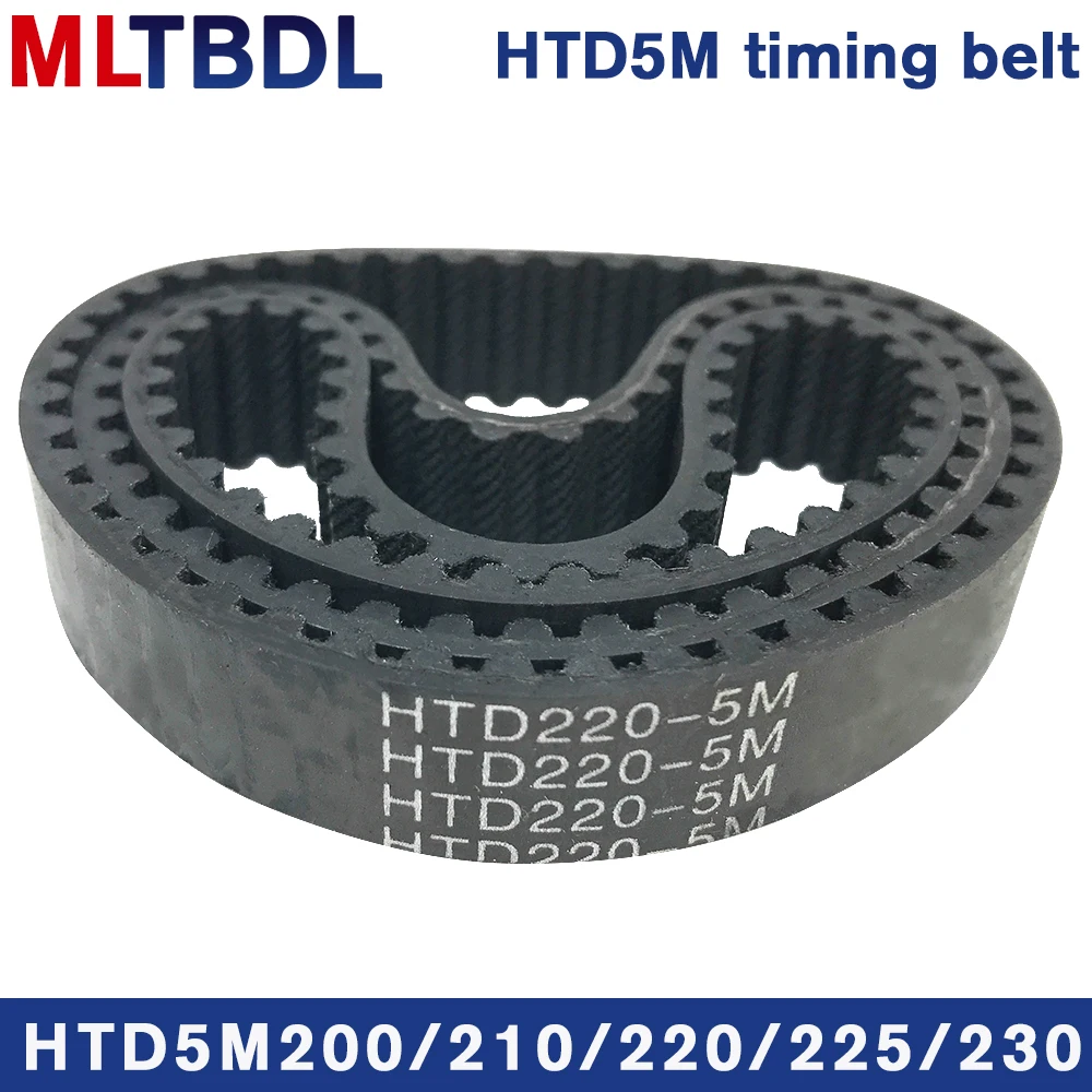 

HTD 5M Timing Belt 200/210/220/225/230mm Length 10/15/20/25mm Width 5mm Pitch Rubber Pulley Belt Teeth 40 42 44 45 46synchronous