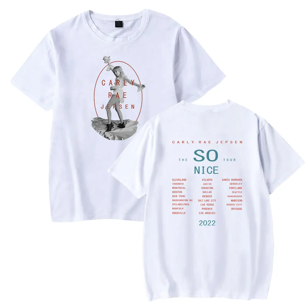 Carly Rae Jepsen Merch So Nice Tour Dance футболка с цветком 100% хлопок с  принтом спереди и сзади для женщин и мужчин, футболка с коротким рукавом  купить по выгодной цене AliExpress