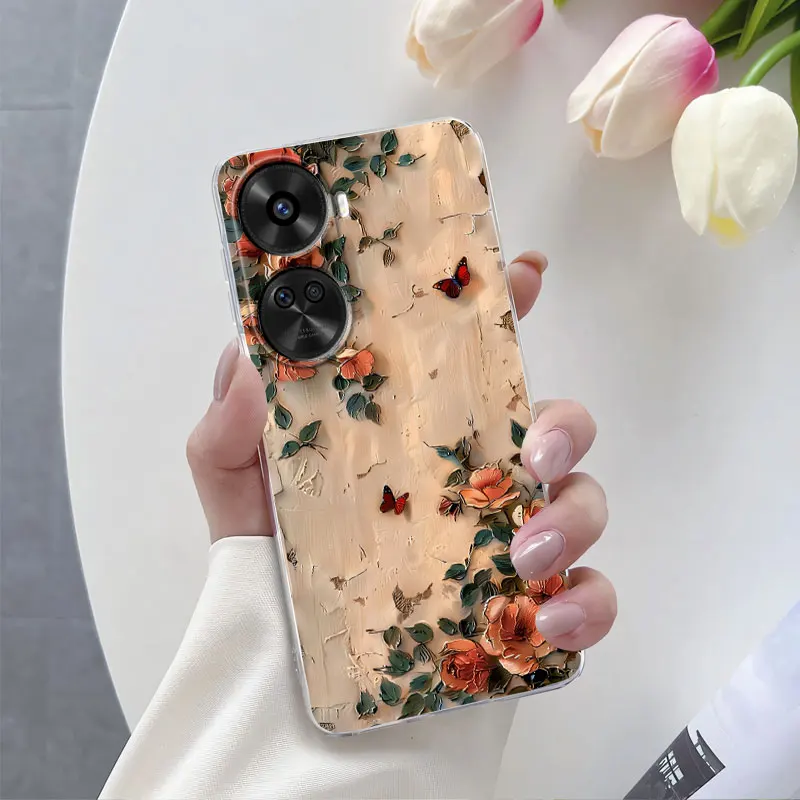 Luxury Floral Clear Silicone Protective Phone Case