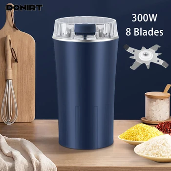 110V/220V Electric Grain Grinder 8 Blades Coffee Beans Grinders 300W Stainless Steel Nuts Bean Grain Mill Herbs Grinding Machine 1