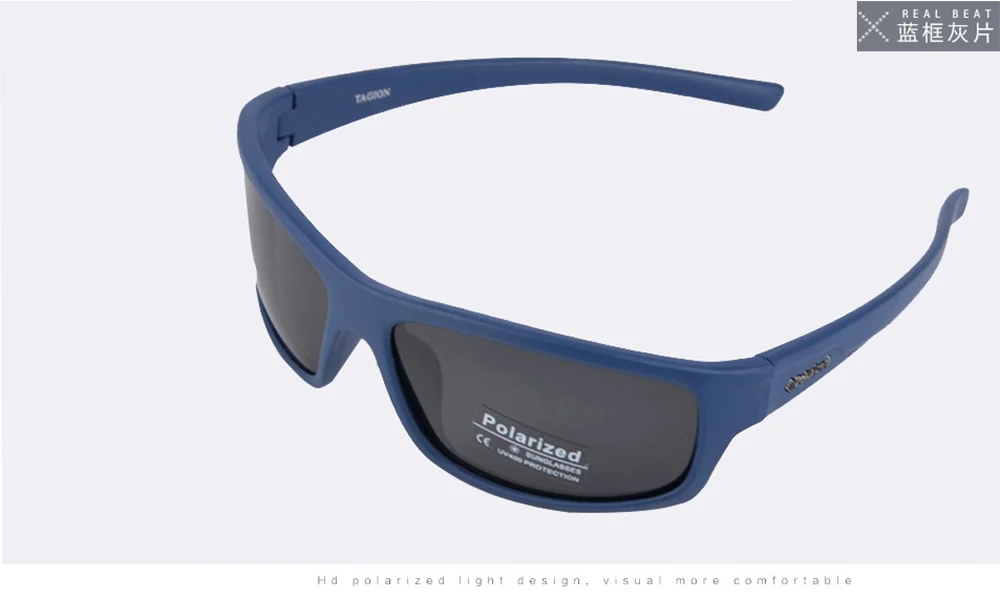 2024 TAGION Luxus Designer Marke männer Sport Sonnenbrille Polarisierte UV400 Outdoor Brillen Fahren Linsen Schwarz Gläser TG5104 – Detail 2