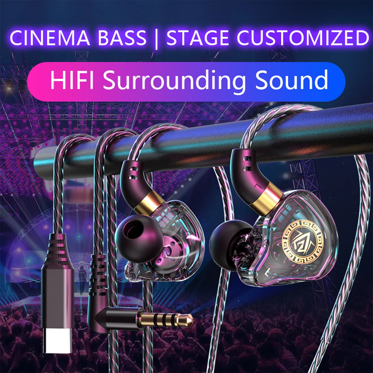 High-Performance Wired In-Ear Headphones for Sports & Gaming, Type C Interface