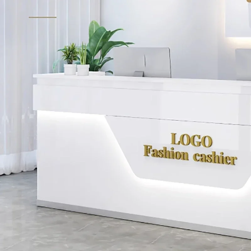 Counter Simple Reception Desks Modern Luxury Design Display Reception Desks Beauty Elegant Commercial Furniture
