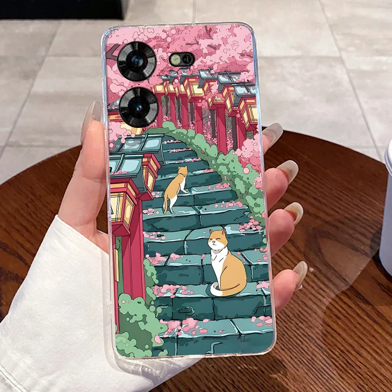 Aesthetic Cute Cat Soft Transparent Silicone Phone Case