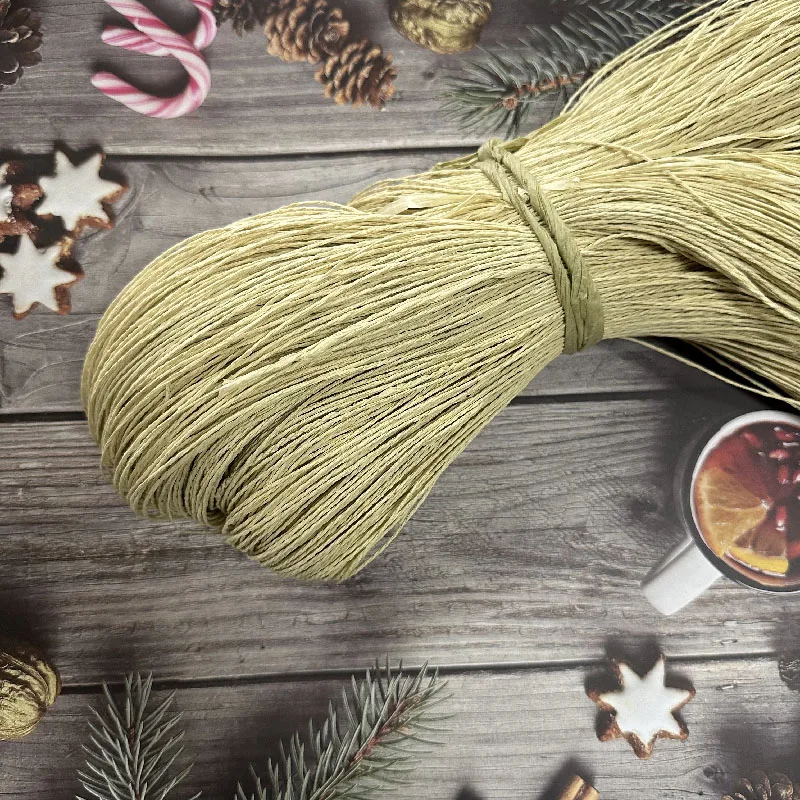 500g Summer Raffia Yarn Crochet Natural Paper Straw Threads Handcrafts For DIY Knitting Hat Handbag Purse Basket Rattan Material knitting yarn crochet yarn raffia straw yarn