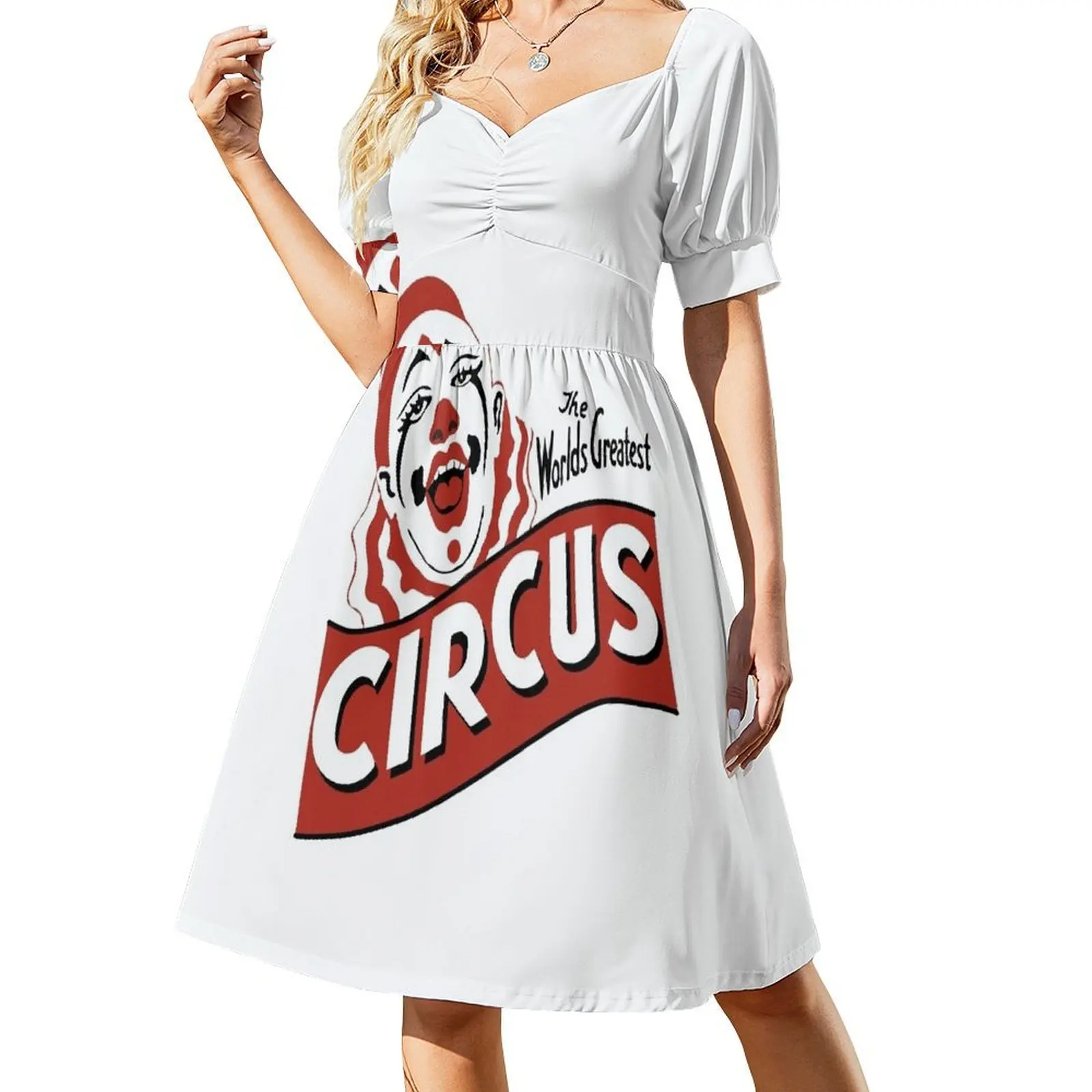 Vestido de verano de manga corta del circo más grande del mundo, vestidos coreanos para mujer, estilo coreano.