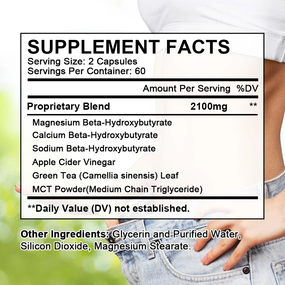 Keto Fat Burner-Fat Burner That Helps with Weight Management, Improves Energy, Endurance, Mental Focus, and Metabolism