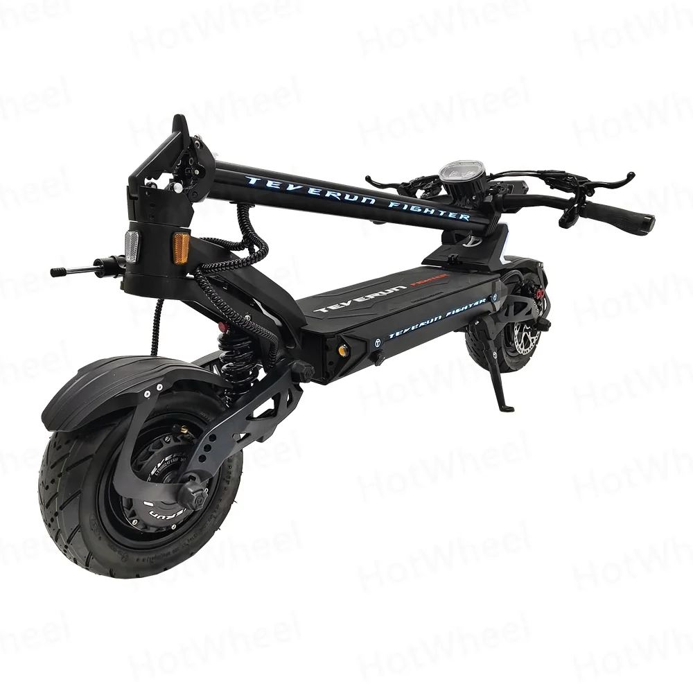 Teverun Fighter 11+ 1600W*2 Motor 60V 35Ah Battery Peak Power 5000W Top Speed 85km/h 4inch Display With NFC Lock 4 Pistons Brake