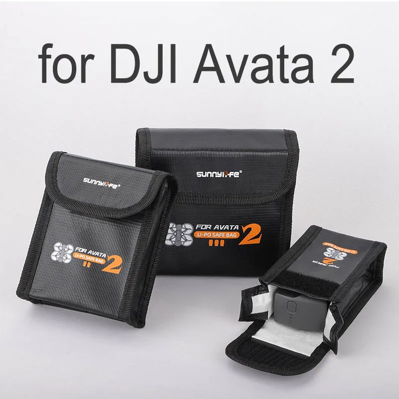 Flight Battery Safe Bag for DJI Avata 2 Protective Case Transport Lithium Battery Safe Explosion-proof Bag drone accessories