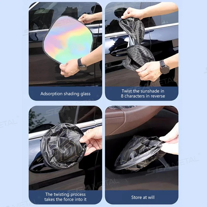 Car Window Sun Shade Curtain Electrostatic UV Reflective