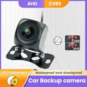 CVBS 4LED CAM 720P 1080P AHD Telecamera posteriore per auto Obiettivo Fisheye HD Visione notturna Veicolo inverso impermeabile per autoradio Android