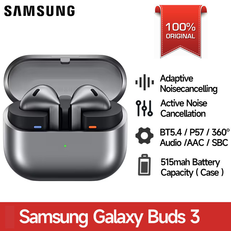 Samsung Galaxy Buds 3 True Wireless Earphone Active Noise Cancelling TWS Earphone Bluetooth 5.4 Earbuds IP57 With AI For S24