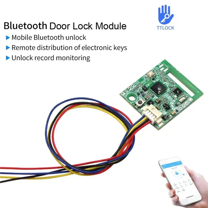 IDUD 블루투스 스마트 전자 도어 잠금 스위치 TTLOCK APP 제어 천장 잠금 해제 모듈 스마트 홈 스위치 모듈 SN9243