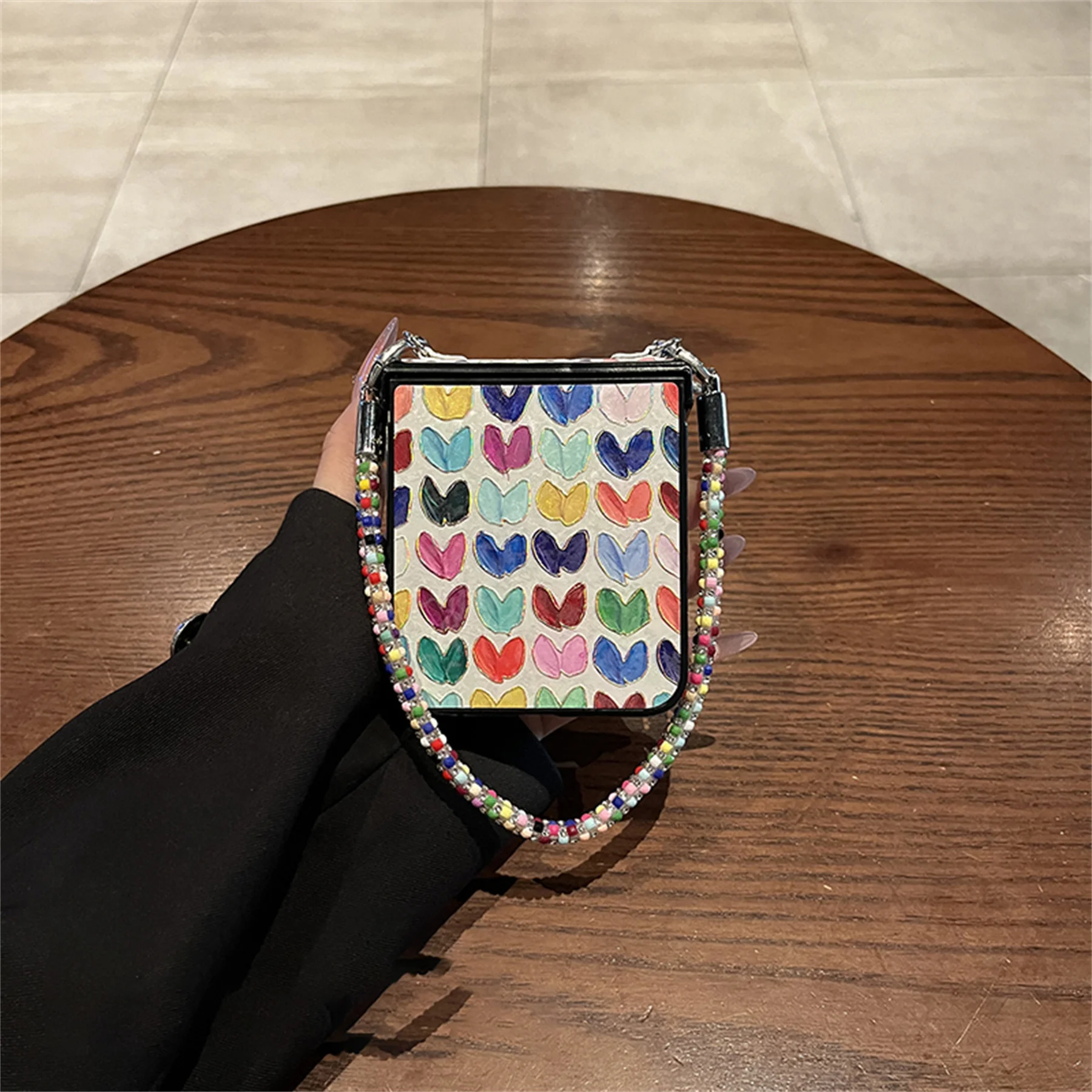 Cute Colorful Love Heart Phone Case with Bracelet