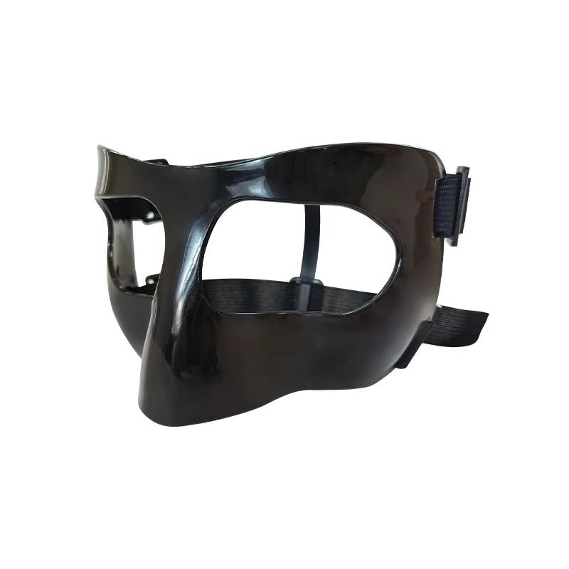 Maschera protettiva in fibra di carbonio con protezione per il naso  trasparente con cinturino elastico regolabile per gli sport di  pallacanestro di calcio - AliExpress