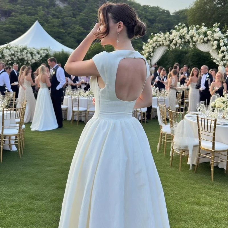 فستان Suninheart للسيدات بفتحة دائرية وأكتاف واسعة...