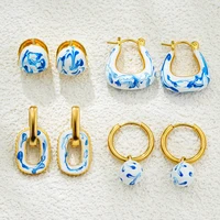 Juliana Enamel Flower Hoop Earrings 2