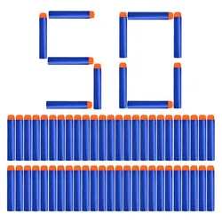 50-Pack Blue Foam Dart Refill - Round Head Design (50PCS)