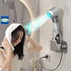 Bathroom Shelf on The Wall Without Drilling Multifunctional Storage Shelves Organizer Bathroom Hair Dryer Holder Toilet Cradle 1