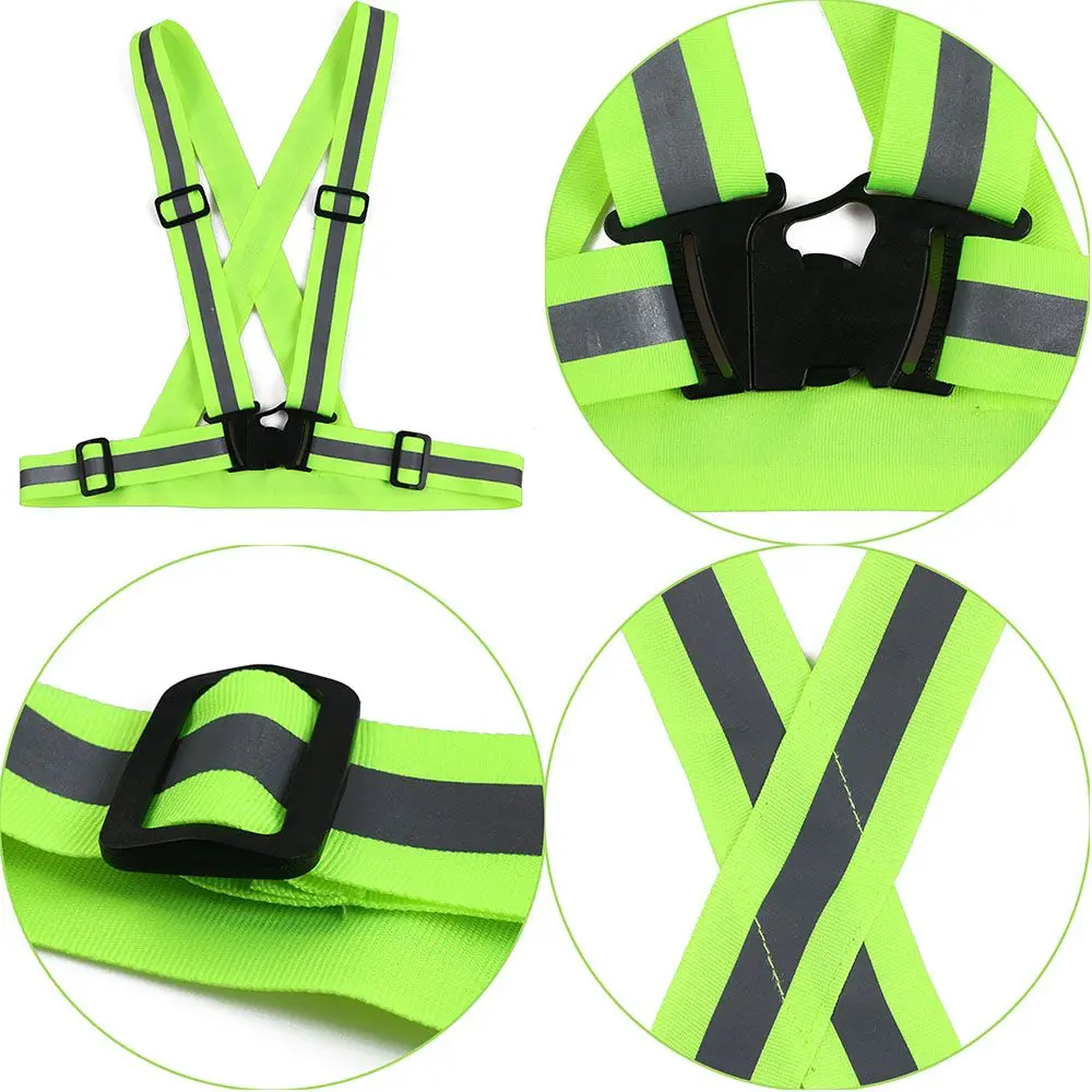 4cm Width Night Lightweight Conspicuous  Vest Reflective Safety Stripes High Visibility