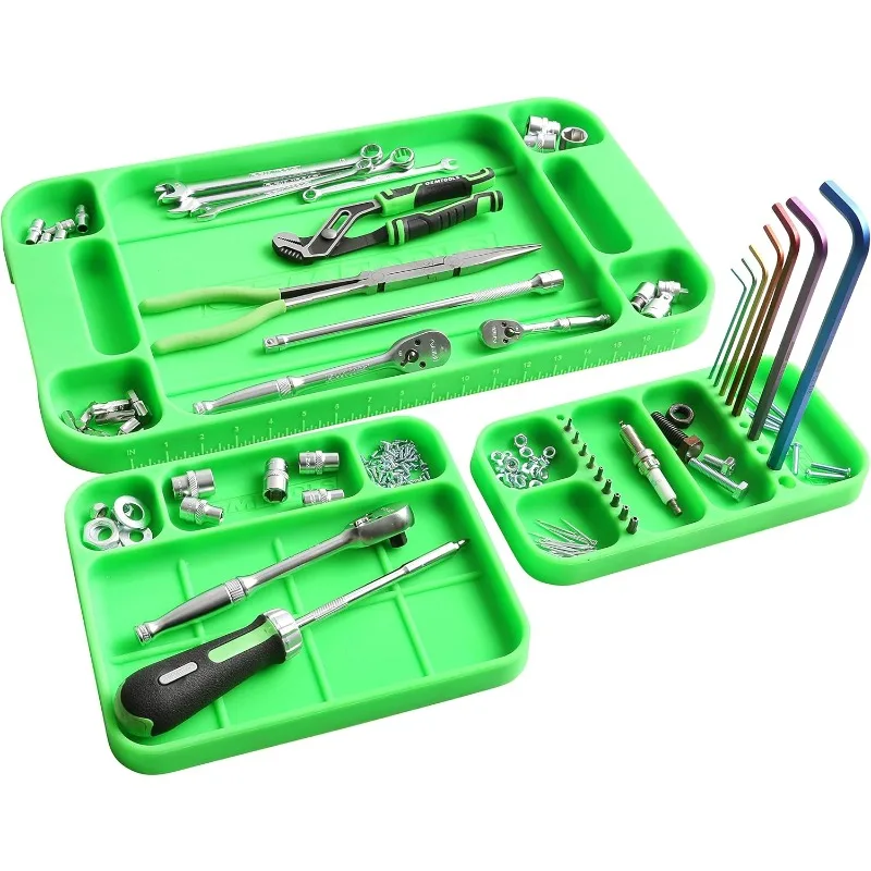 Versatile Rubber Tool Tray 3 Piece Set