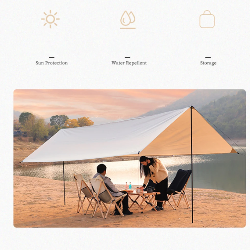 

Sun Shelter 3x3m Shade Square Eco-Friendly Shelters Setup Spring Seasons Recyclable Tent Garden Camping Hiking