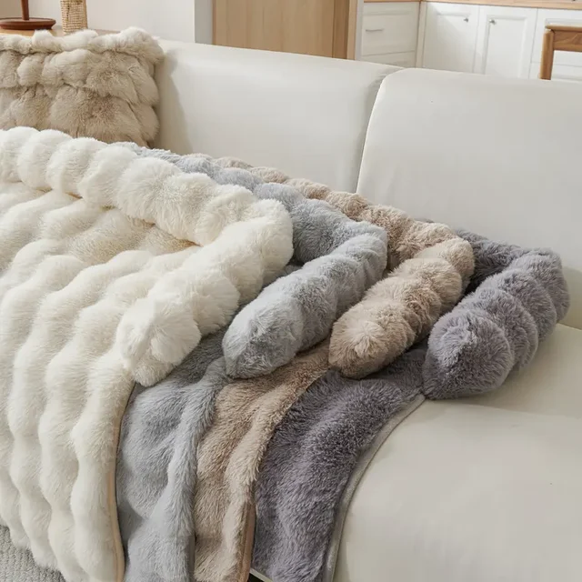1pc Faux Rabbit Fur  Large Dog Mat Cat Bed Pet Mattress Fun Luxury Plush Pet Bed Suitable for Small To Medium Dogs and Cats애견용품 2