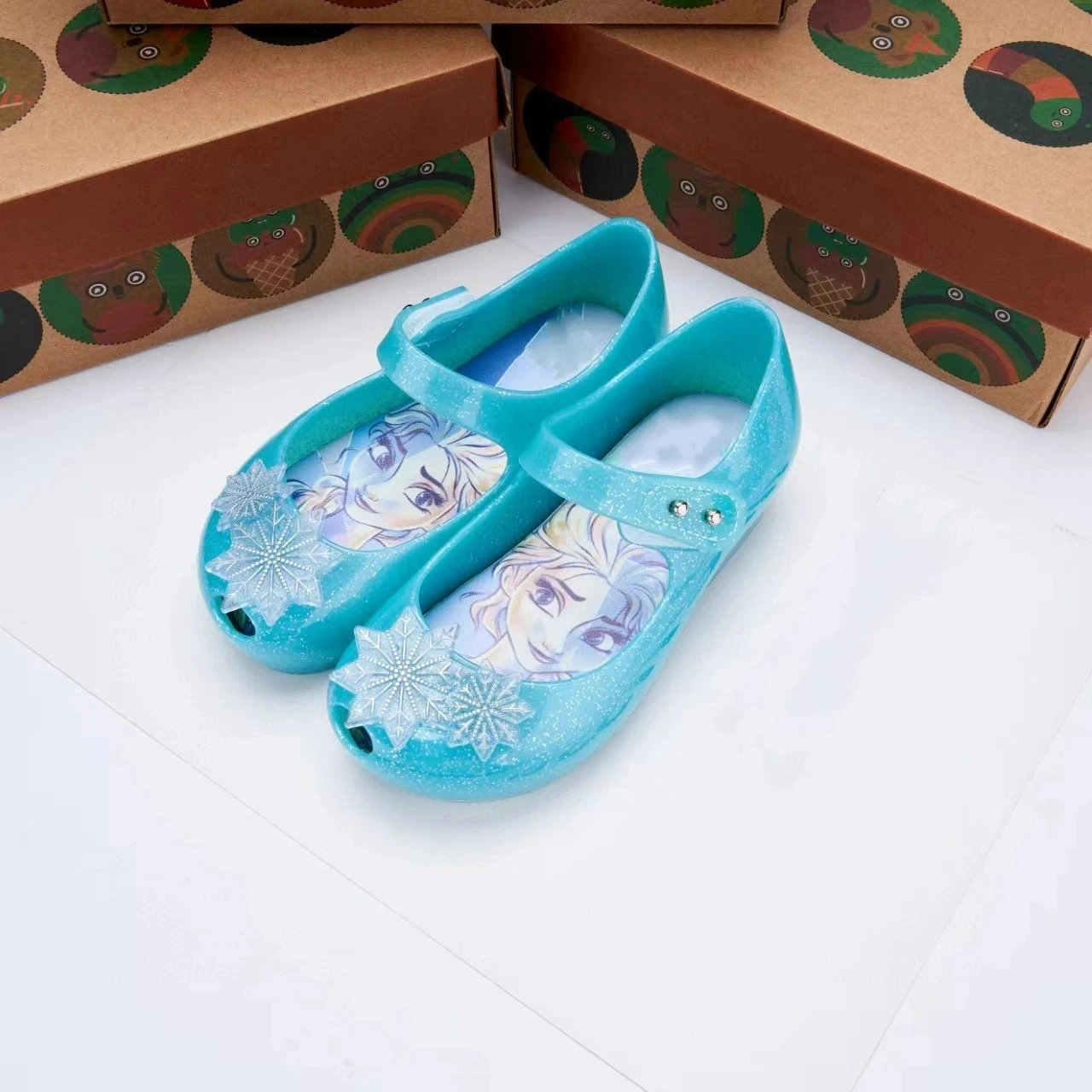 Mini Melissa 2024 Spring Summer New Children Girls Beach Shoes Fashion Cartoon Cute Princess Shoes Toddler Casual Baby Girl Shoe 5