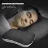 HOT Travel Pillow Air Inflatable Airplane Car Pillows Pillow Folding Press Type Bed Pillows Neck Cushion Home Office Supplies 4