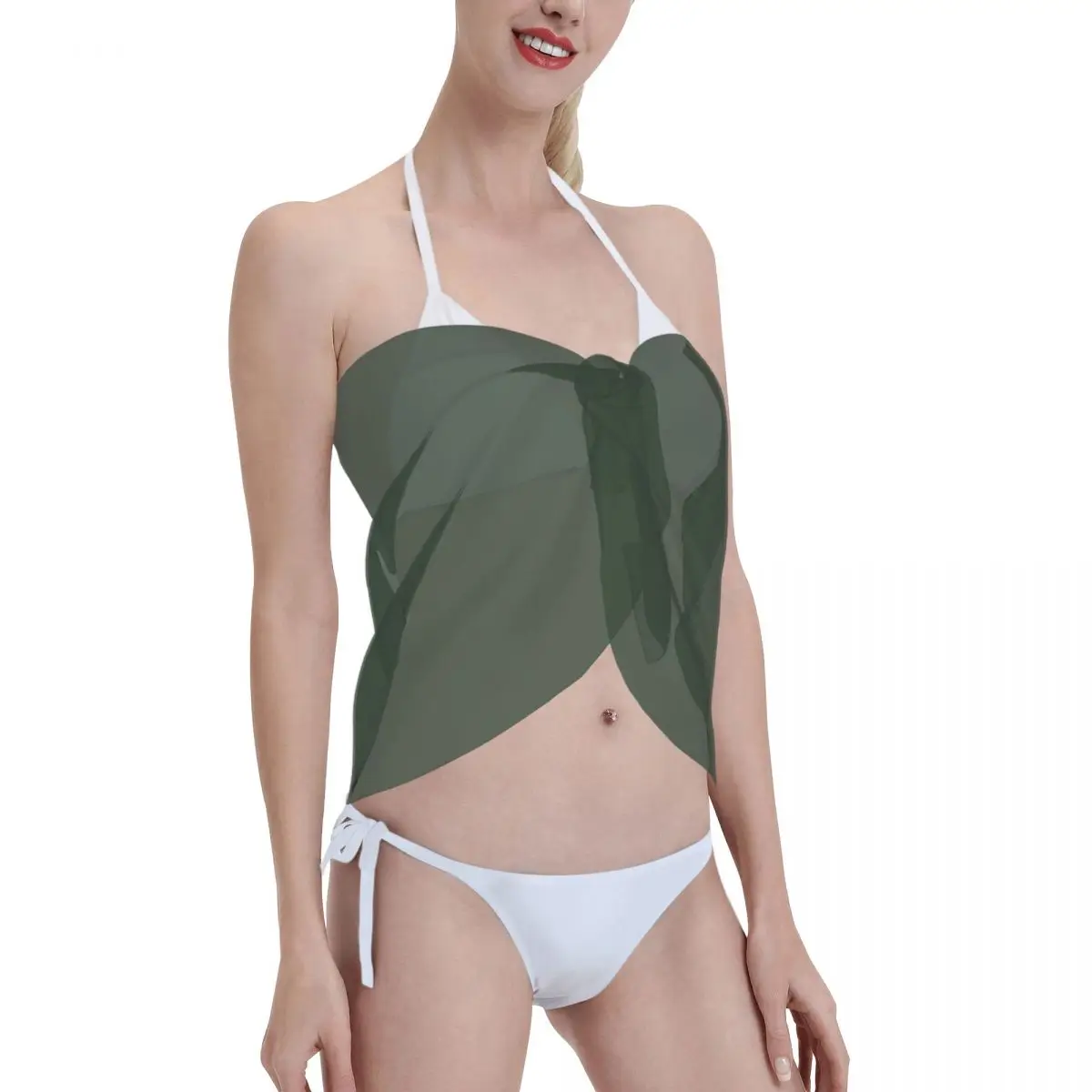 

Solid Color Sexy Women Beach Bikini Cover Up Wrap Chiffon Swimwear Pareo Sarong Beachwear Casual Bikini Cover-Ups Skirt Swimsuit