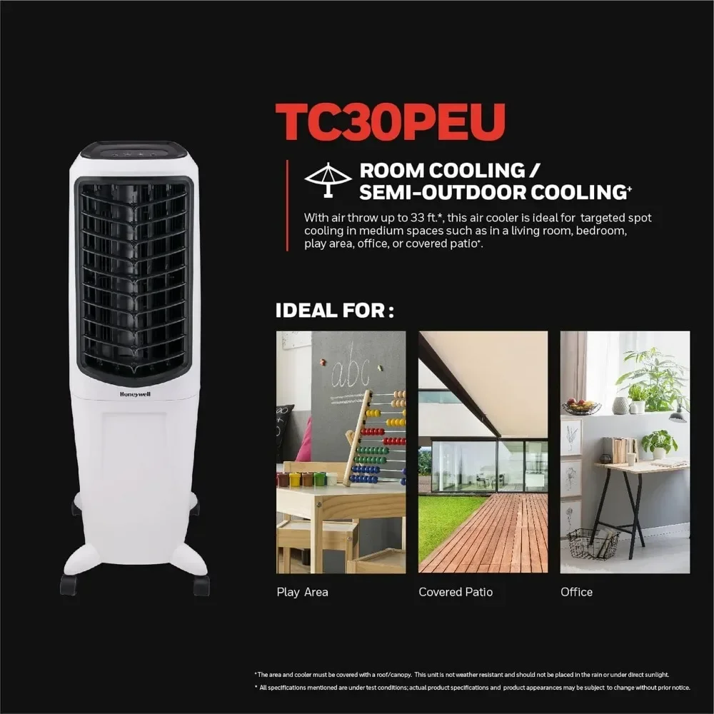 470 CFM Indoor Portable Evaporative Air Cooler with Fan and Humidifier for Living Room