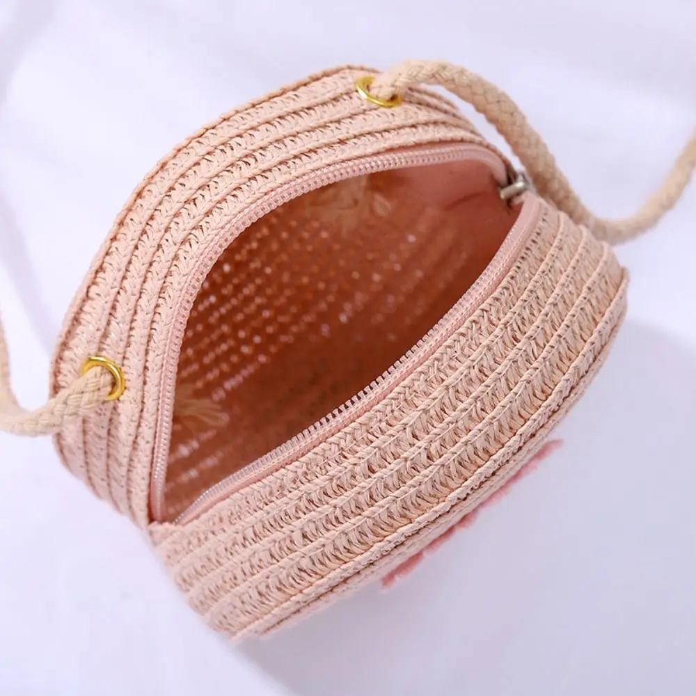 Fashion Woven Straw Bag Fashion Handmade Straw Handbag Summer Beach Bag For Women Girls Gift Shoulder Bag Handbag