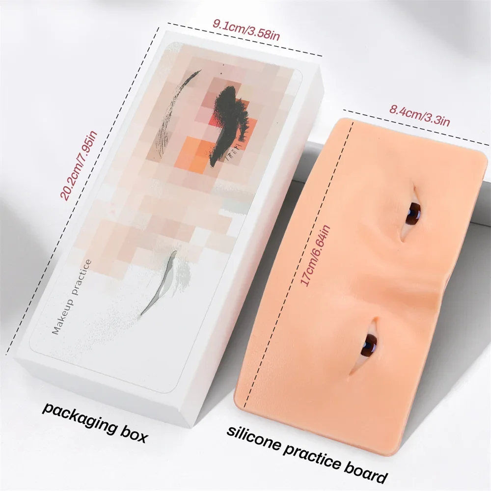 Reusable 5D Cosmetic Makeup Practice Mask Board Pad Skin Eye Face Solution Makeup Mannequin Silicone for Training Supplies makeup tools eye makeup tools