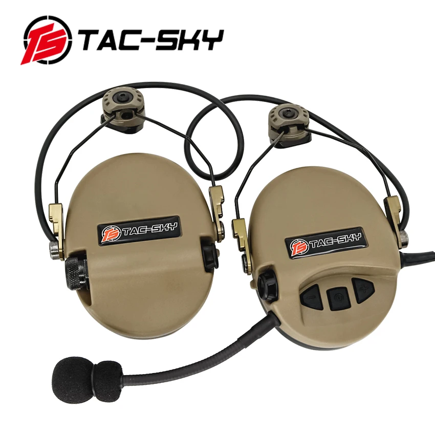 

TS TAC-SKY ARC Track Tactical Helmet Mount Noise Cancelling Pickup SORDIN Hunting Shooting Silicone Earmuffs Headphones DE